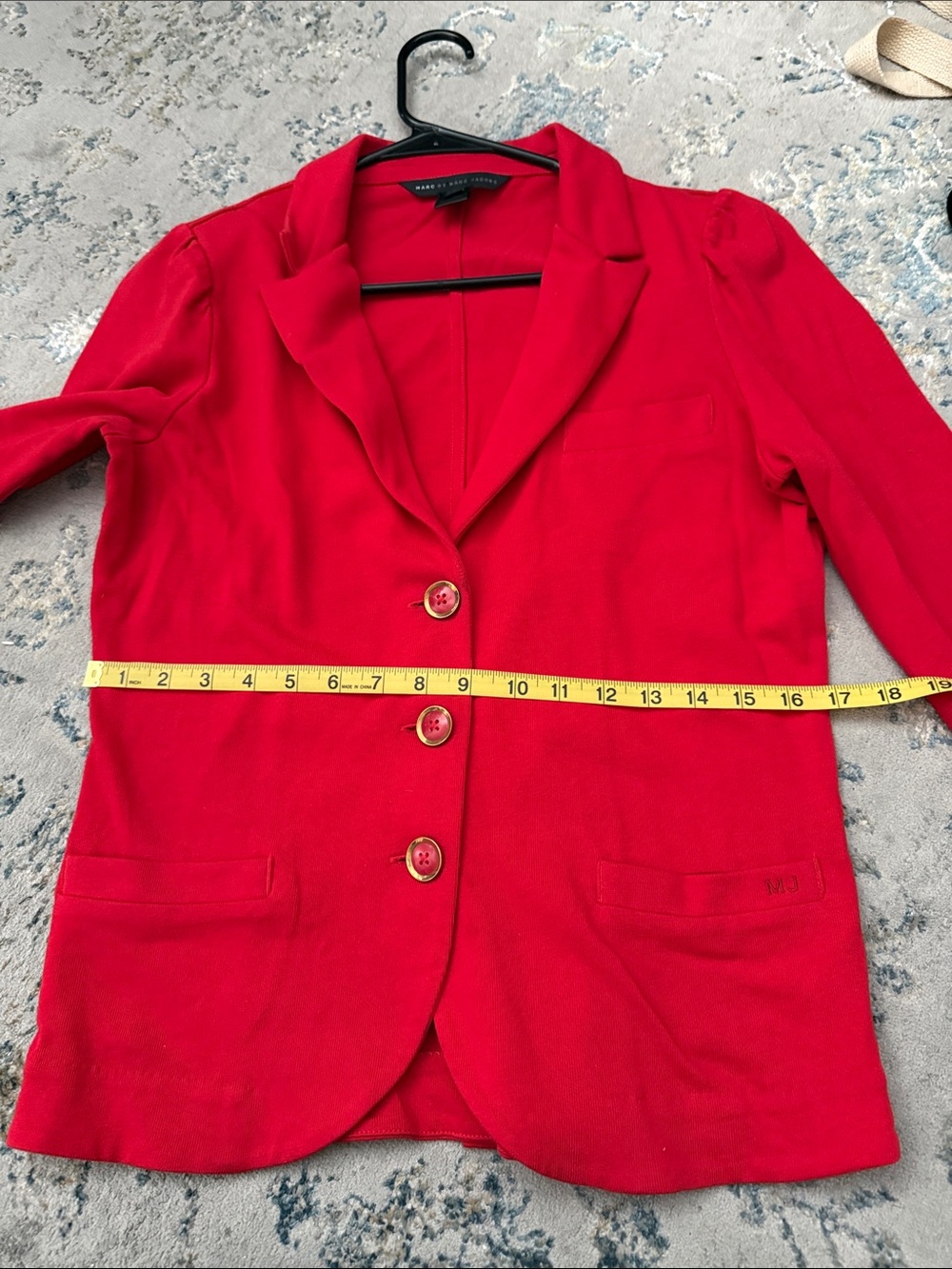 Marc by Marc Jacobs Bright Red Tailored Blazer - Picture 6 of 7